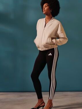 Adidas Essentials 3 Stripes Cotton Leggings, M